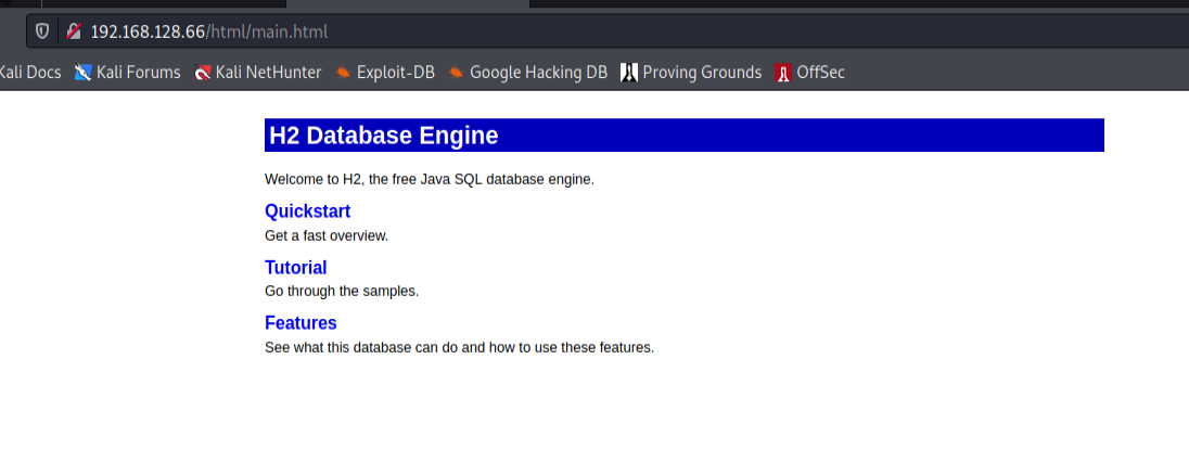 H2 Documentation Page
